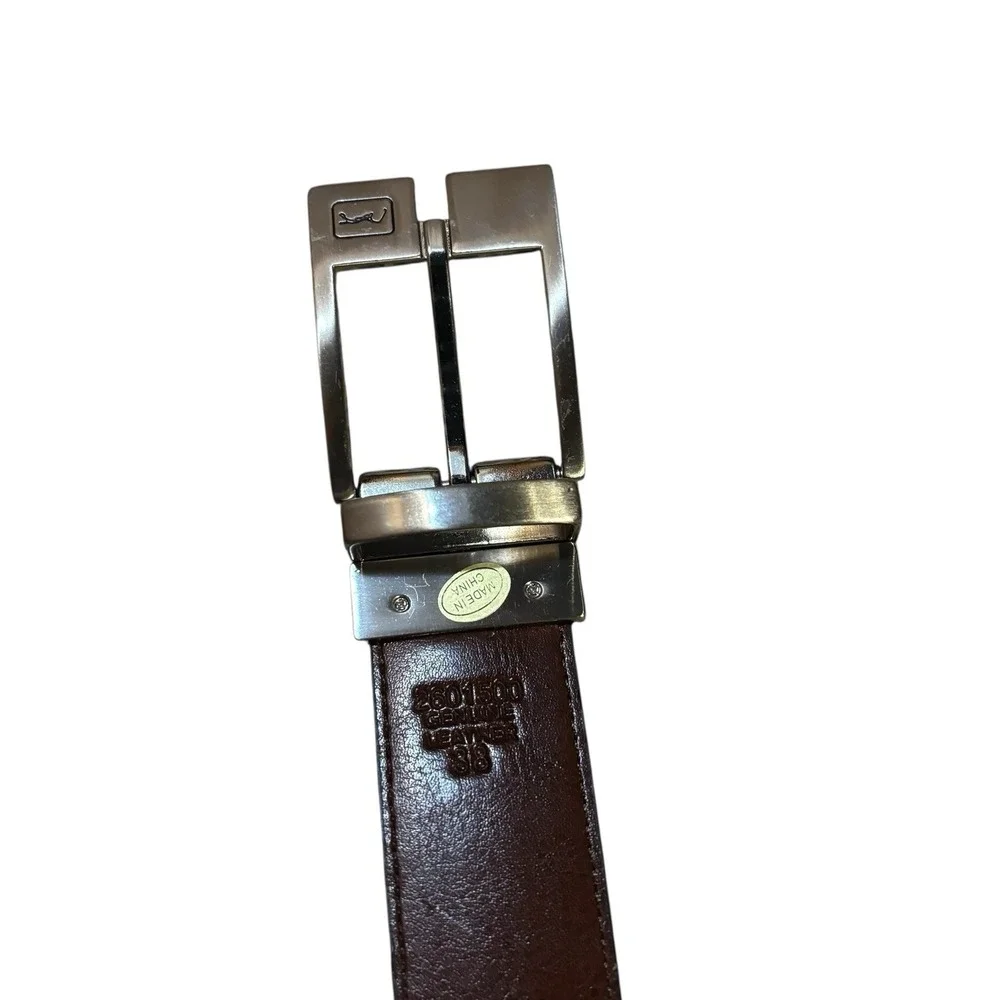 PGA Tour Reversible Leather Belt Brown Black Mens 38‎